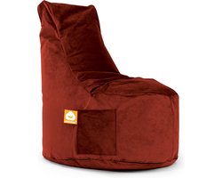 Whoober zitzak stoel Nice velvet bordeaux rood - Wasbaar - Zacht en comfortabel