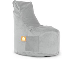 Whoober zitzak stoel Nice velvet grijs - Wasbaar - Zacht en comfortabel