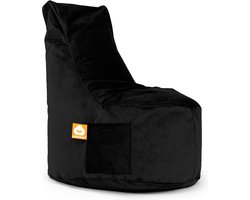 Whoober zitzak stoel Nice velvet zwart - Wasbaar - Zacht en comfortabel