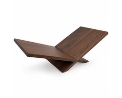 WHOUSE Boekenstandaard – Steun – Houder – Hout - Walnoot - 44x21x13,5cm