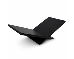 WHOUSE Boekenstandaard – Steun – Houder – Hout - Zwart - 44x21x13,5cm