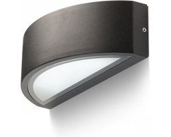 WhyLed Wandlamp buiten | Zwart/Zilvergrijs/Wit | E27 Fitting | 26W | IP54 | Ledverlichting