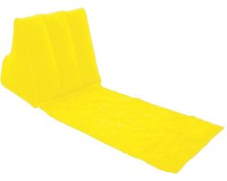 Wicked Wedge opblaasbaar loungekussen/stoel GEEL