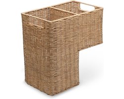 Wicker Stair Basket - Natuurlijke Kleur - Rattan - 38 x 24.2 x 40.2 cm