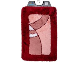 Wicotex - Badmat Bordeaux - Antislip onderkant - Afmeting 60x90cm
