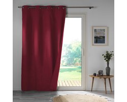Wicotex - Gordijnen - Kant en klaar - Met ringen - Verduisterend - 140x260cm Kleur Rood