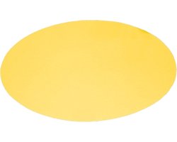 Wicotex Placemats Uni - geel - rond 38 cm - anti slip laag - Teflon coating toplaag