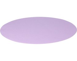 Wicotex Placemats Uni - lila paars - rond 38 cm - anti slip laag - Teflon coating toplaag