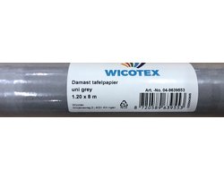 Wicotex-Tafelpapier op rol Damastpapier-120cm x 8meter Uni grijs