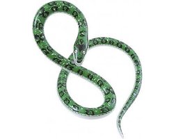 Widmann Opblaasbare decoratie slang - 152 cm - groen - thema feestversiering