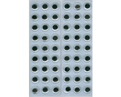 Wiebelogen zelfklevend rond zwart wit 12 milimeter 54 Stuks