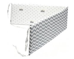 Wiegbeschermer en Bedomtrek Babybed - 200x30 cm - Zachte Stootrand voor Wieg - Dik Gevoerd en Veilig - Hypoallergeen en Ademend Katoen - Wasbare Bedbumper - Ideaal Kraamcadeau - Stijl 1