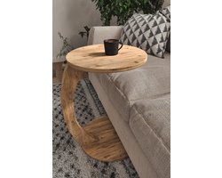 Wiel C Tafel, 17-03, Banktafel, Bijzettafel, Nesttafel, Servicetafel, Pijnboom