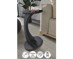 Wiel C Tafel, Ellipse Salontafel,Banktafel, Bijzettafel, Servicetafel,Nesttafel, Antraciet