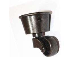 Wielen met massief messing zwenkwielen - antieke vintage stijl - schroefmontage - universele meubelwielen - voor banken, tafels en stoelen