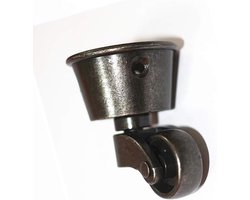 Wielen voor meubels - Massief messing, antiek design - 1 stuk - Schroefmontage - Universeel gebruik - Meubelwielen voor banken, tafels, stoelen