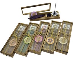 Wierook Cadeau set In Houten Kistje - Kerstpakket - 6 Stuks