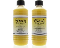 Wiertz Bijenwas Naturel/Geel Fles 500ml 2 verpakkingen