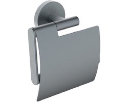 Wiesbaden Alonzo toiletrolhouder met klep Gunmetal
