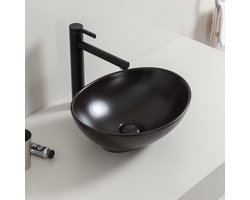 Wiesbaden Barco Waskom Ovaal 40 x 33 x 14,5 cm - Mat Zwart