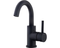 Wiesbaden Caral Draaibare Wastafel kraan - Mat Zwart