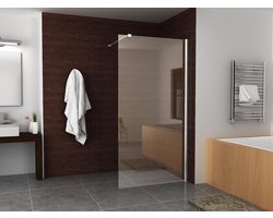 Wiesbaden Comfort inloopdouche met muurprofiel 110x200cm 10mm NANO glas