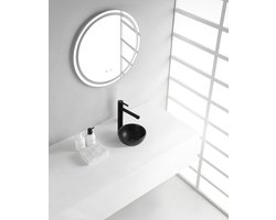 Wiesbaden Consilio Waskom Rond 20 x 20 x 9 cm - Keramiek Mat Zwart
