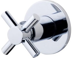 Wiesbaden Cross Inbouw Eenhendel Stopkraan - Chroom