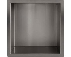 Wiesbaden Demis inbouwnis 30 x 30 x 7 cm gunmetal