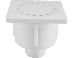 Wiesbaden Doucheput 10 x 10 Onderuitlaat - Wit