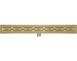 Wiesbaden Drain Douchegoot met Flens 70 cm. - Goud Look - Geborsteld Messing