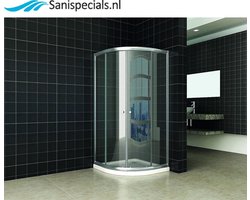 Wiesbaden Eco 1/4 ronde douchecabine 5mm 900x900x1900 helder glas
