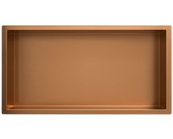 Wiesbaden Inbouwnis - 30 x 60 x 10 cm - Geborsteld Brons Koper