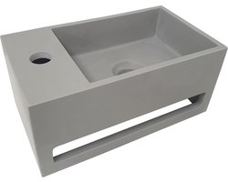 Wiesbaden Julia fontein Solid Surface 35 x 20 x 16 cm betonlook links