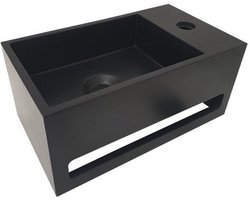 Wiesbaden Julia fontein Solid Surface 35 x 20 x 16 cm mat zwart rechts