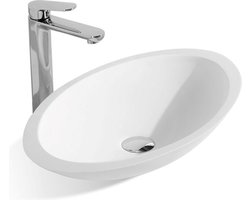 Wiesbaden Kim waskom ovaal 59 x 35 x 11 cm solid surface mat wit