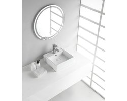 Wiesbaden Larx Waskom 38,5 x 38,5 x 13 cm - Keramiek Glans Wit