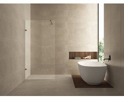 Wiesbaden Less Inloopdouche 50x200 cm - Nano Helder Glas Brons Koper