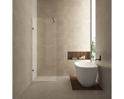 Wiesbaden Less Inloopdouche 60x200 cm - Nano Coating - Helder Glas/Mat Zwart