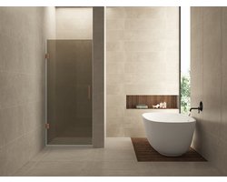 Wiesbaden Less nisdeur 700 x 2000 x 8 mm nano vintage brons glas/geborsteld brons koper
