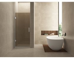 Wiesbaden Less Nisdeur - 900x2000x8mm - Nano Vintage Brons Glas - Chroom