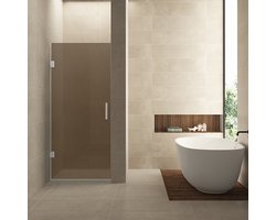Wiesbaden Less Nisdeur Glasplaat - 70x200cm - 8mm - Vintage Brons Glas - Nano Coating