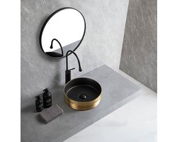 Wiesbaden Mondri Waskom Rond /Geborsteld Goud