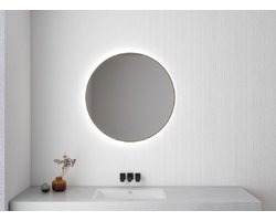 Wiesbaden Novi Ronde LED Spiegel 80 cm Dimbaar - Geborsteld Messing