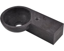 Wiesbaden Raw Fontein Rechts Rond 40 x 23 x 10 cm - Hardsteen Gezoet