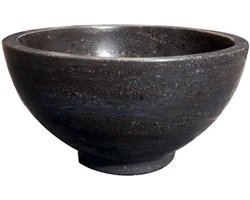 Wiesbaden Raw waskom 20x20x11cm rond hardsteen gezoet