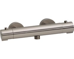 Wiesbaden Rio Thermostatische Douchekraan - 12 cm hartafstand - Geborsteld staal