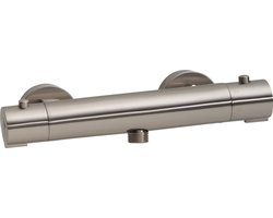 Wiesbaden Rio Thermostatische Douchekraan - 15 cm hartafstand - Geborsteld staal