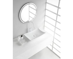 Wiesbaden Scala opzet wastafel 56x37x10cm wit