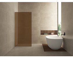 Wiesbaden Slim Glasplaat Inloopdouche 90 x 200 cm - Nano Warm Koper Glas